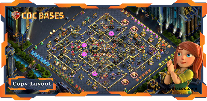Top Defence Base TH17 with Link, Anti Air Electro Dragon Layout - Clash of Clans (98) [Updated]