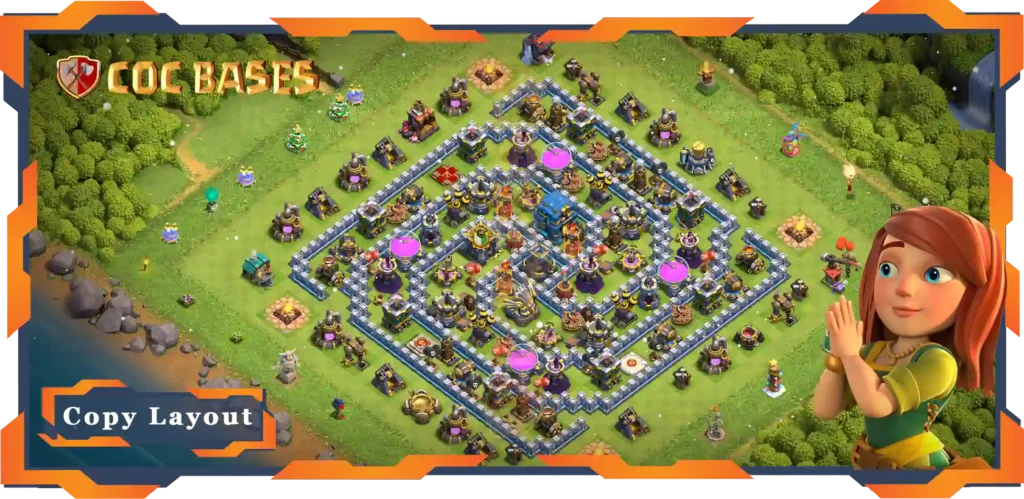 Top Farming Base TH12 Max Level with Link, Hybrid Layout - Clash of Clans (145)