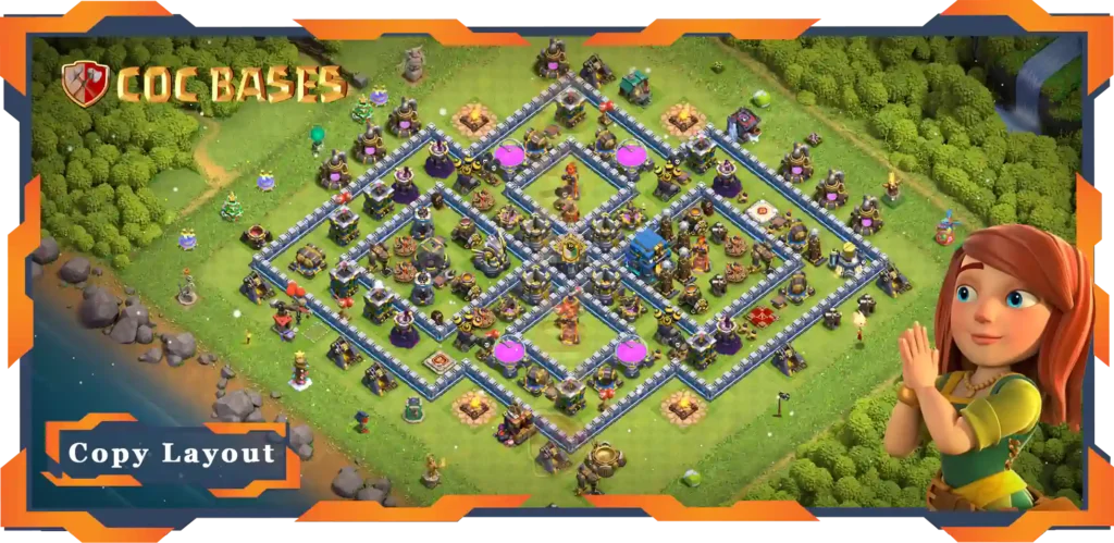 Top Farming Base TH12 Max Levels with Link, Hybrid, Anti 3 Star Layout - Clash of Clans (87)