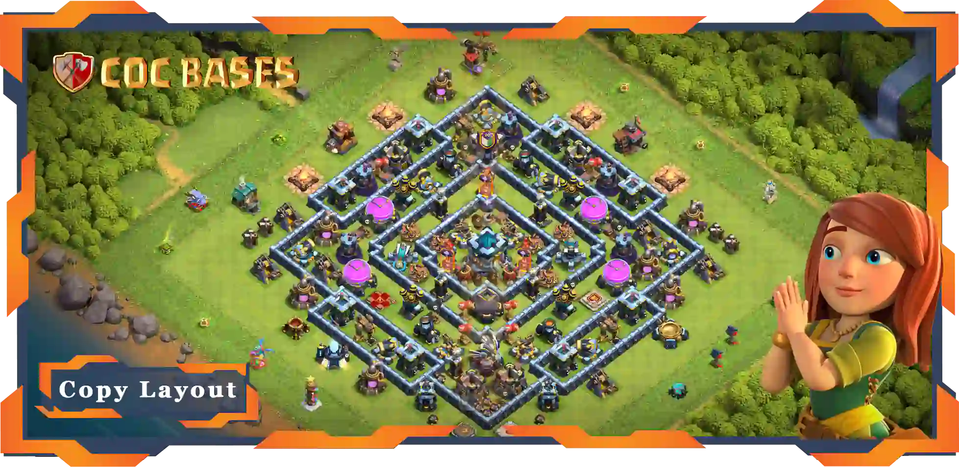Top Farming Base TH13 with Link, Legend League, Hybrid Layout - Clash of Clans (67)