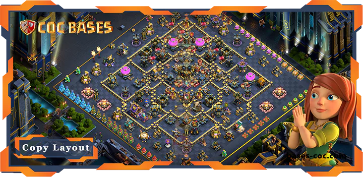 Top Farming Base TH17 with Link, Anti 3 Star, Hybrid Layout - Clash of Clans (99) [Updated]