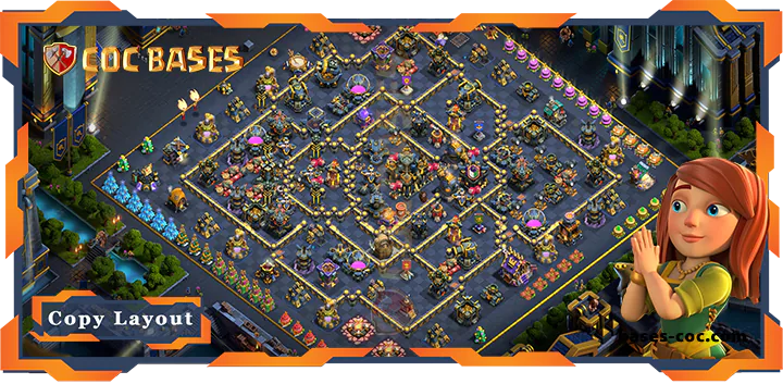Top Farming Base TH17 with Link, Hybrid, Anti 3 Star Layout - Clash of Clans (145) [Updated]