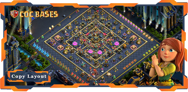 Top Farming Base TH17 with Link, Hybrid, Anti 3 Star Layout - Clash of Clans (92) [Updated]