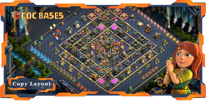 Top Farming Base TH17 with Link, Hybrid Layout - Clash of Clans (138) [Updated]
