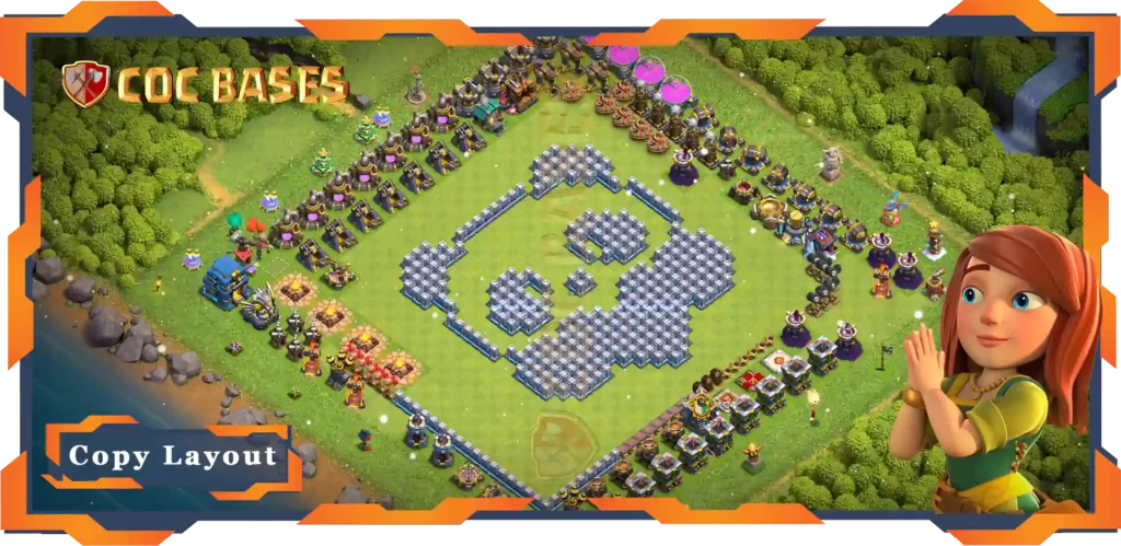Top Funny Base TH12 with Link, Troll Funny Layout - Clash of Clans (120)