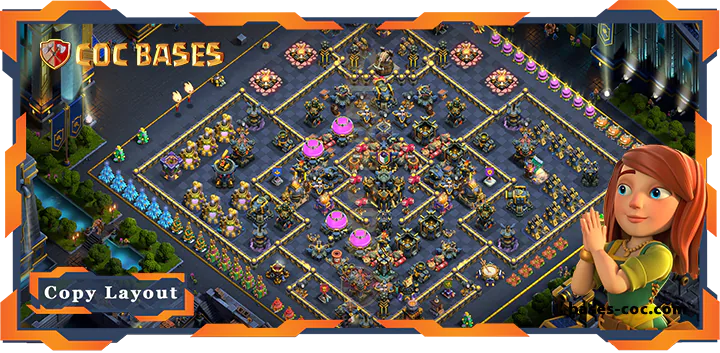 Top Hybrid Base TH17 with Link, Anti 3 Star, Farming Layout - Clash of Clans (135) [Updated]