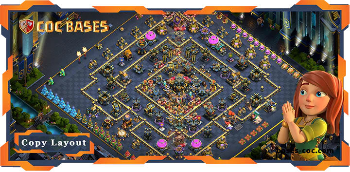 Top Hybrid Base TH17 with Link,Defence, Anti Everything Layout - Clash of Clans (121) [Uodated]