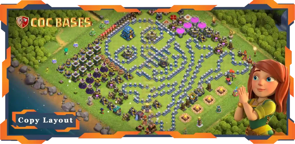 Top Troll Base TH12 with Link, Funny Layout - Clash of Clans (121)