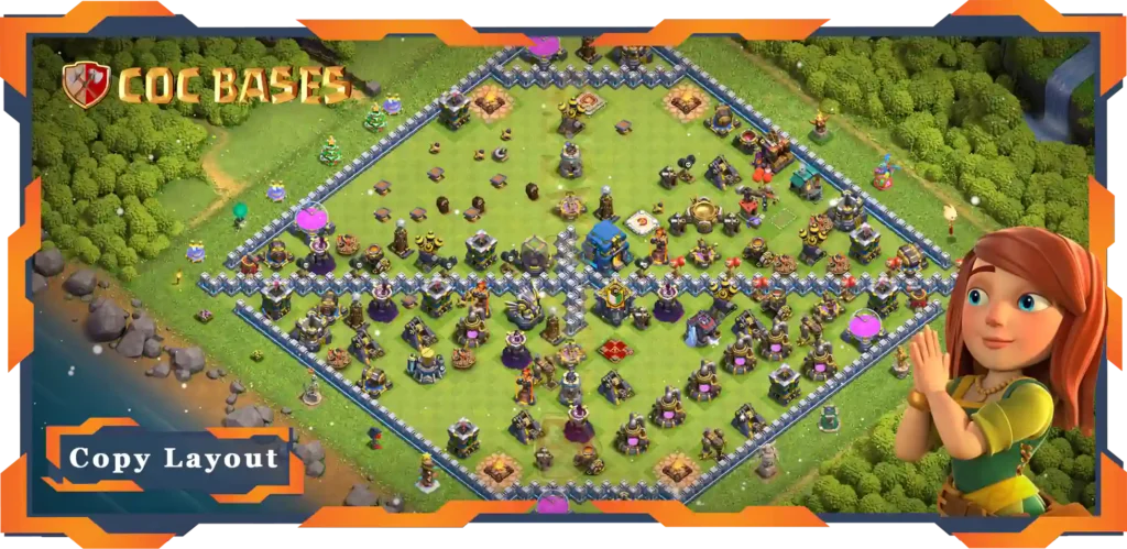 Top Troll Base TH12 with Link, Funny Layout - Clash of Clans (146)