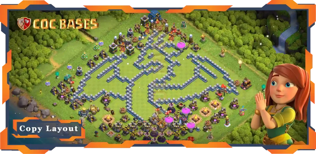 Top TrollFunny Base TH12 with Link, Clash of Clans (132)
