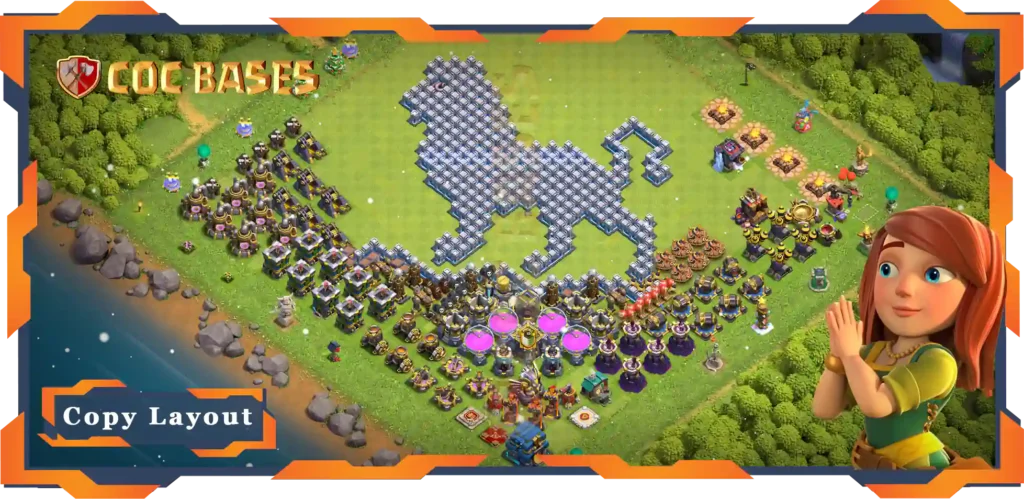 Top TrollFunny Base TH12 with Link, Funny Layout - Clash of Clans (124)