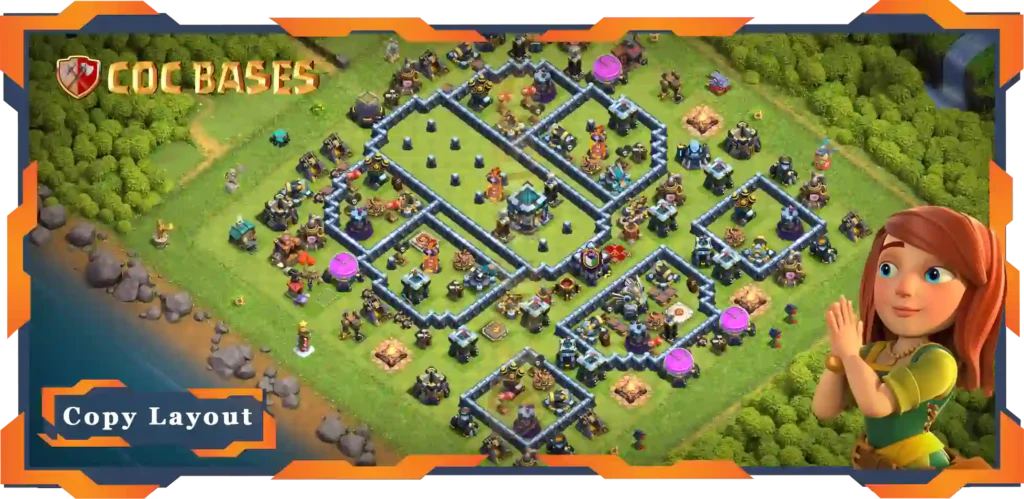 Top Trophy Base TH13 with Link, Anti Air Electro Dragon, Defence Layout - Clash of Clans (91)