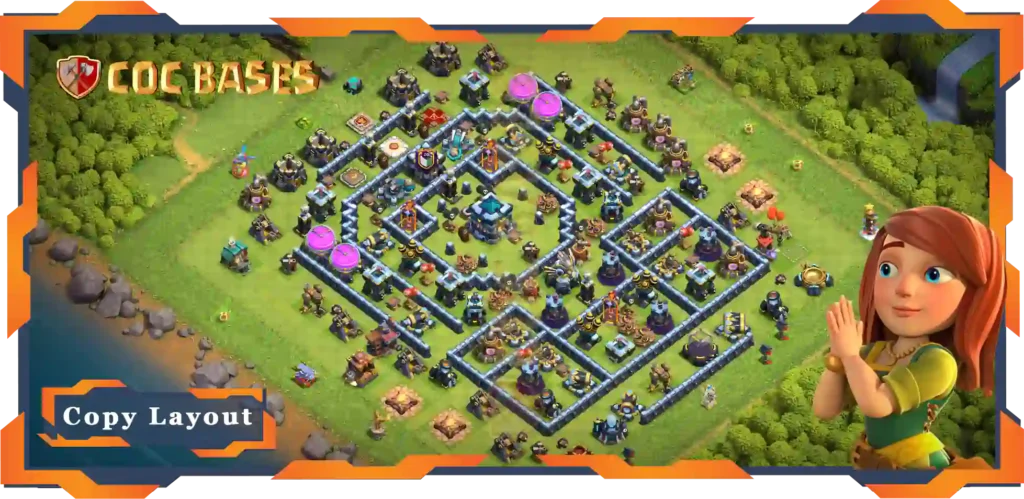 Top Trophy Base TH13 with Link, Anti Air Electro Dragon Layout - Clash of Clans (87)