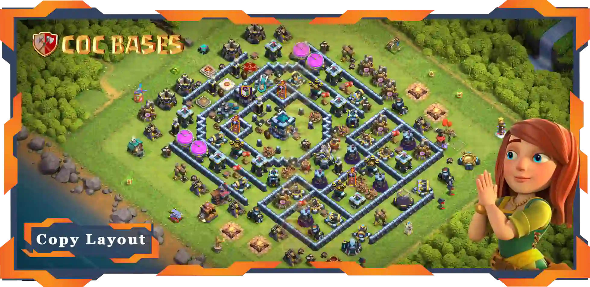 Top Trophy Base TH13 with Link, Anti Air Electro Dragon Layout - Clash of Clans (87)