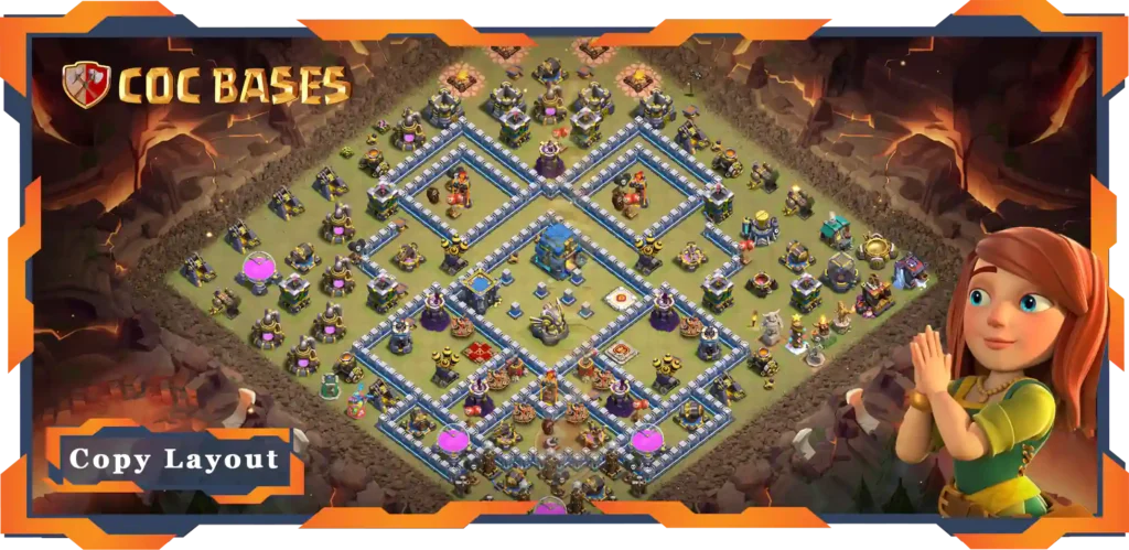Top War Base TH12 Max Level with Link, Anti Everything Layout - Clash of Clans (144)