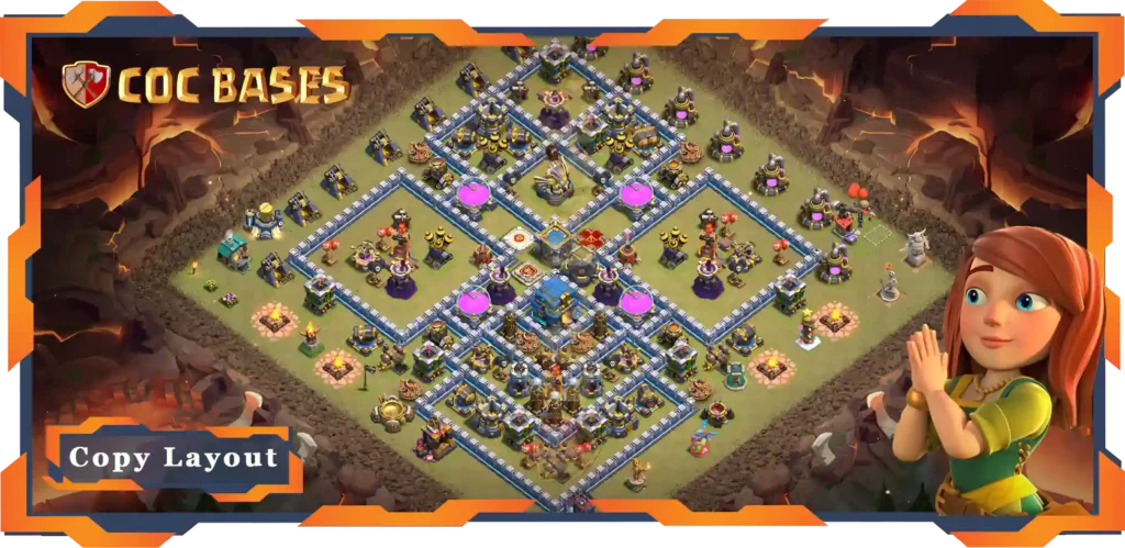 Top War Base TH12 Max Levels with Link, Hybrid, Anti Everything, Defence - Clash of Clans (89)