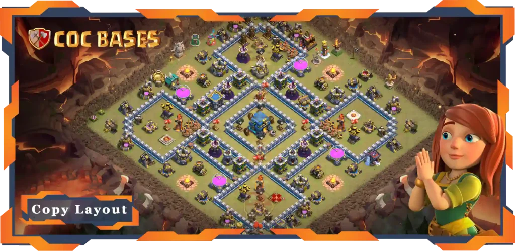 Top War Base TH12 with Link, Anti 3 Star, Anti Air Electro Dragon Layout - Clash of Clans (82)