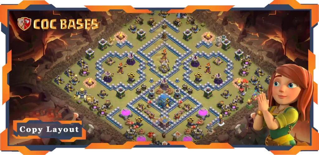 Top War Base TH12 with Link, Anti 3 Star, Anti Air Electro Dragon Layout - Clash of Clans (94)