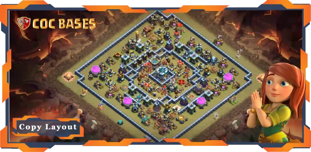 Top War Base TH13 with Link, Anti 2 Star, Hybrid Layout - Clash of Clans (95) 34 Top War Base TH13 with Link, Anti 2 Star, Hybrid Layout - Clash of Clans (95)