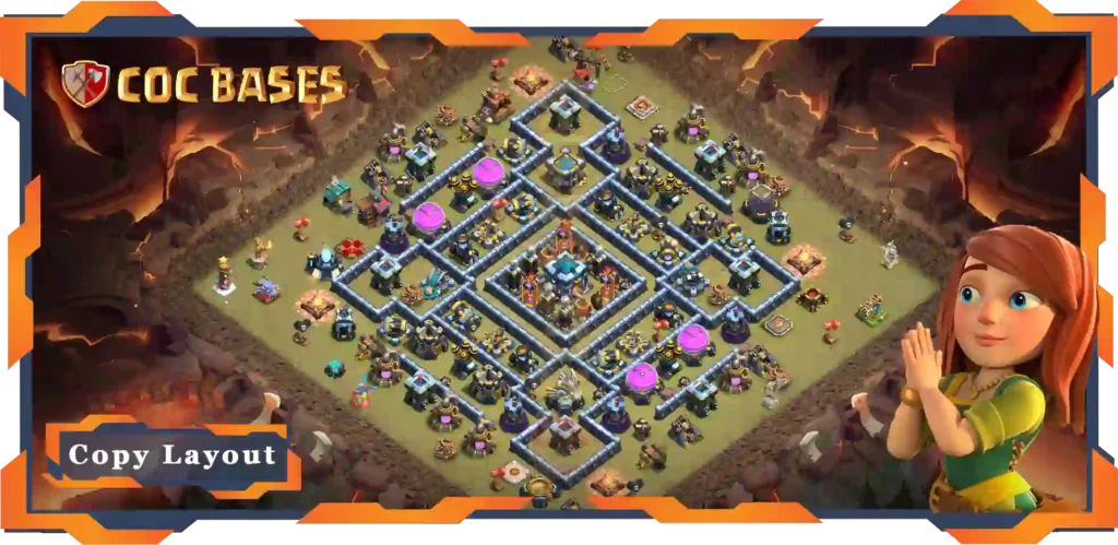Top War Base TH13 with Link, Anti 2 Stars, Anti Air/Electro Dragon Layout - Clash of Clans (63) 16 Top War Base TH13 with Link, Anti 2 Stars, Anti AirElectro Dragon Layout - Clash of Clans (63)