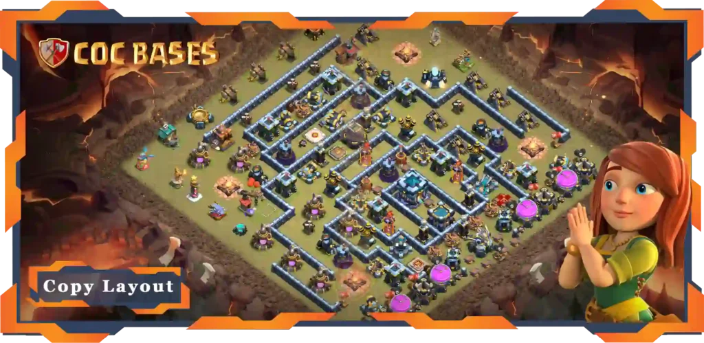 Top War Base TH13 with Link, Anti Everything, Defence Layout - Clash of Clans (68) 1 Top War Base TH13 with Link, Anti Everything, Defence Layout - Clash of Clans (68)