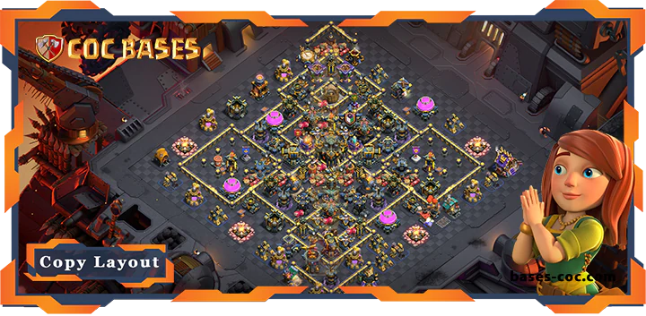 Top War Base TH17 with Link, Anti 2 Star, Anti Air Electro Dragon Layout - Clash of Clans (118) [Uodated]