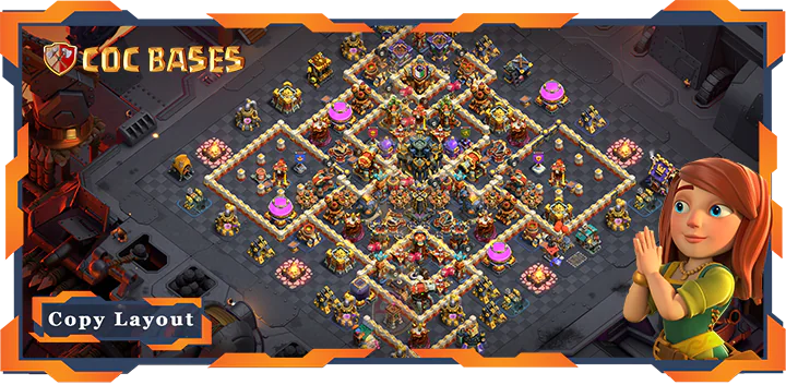 Top War Base TH17 with Link, Anti 2 Star, Anti Air Electro Dragon Layout - Clash of Clans (118)