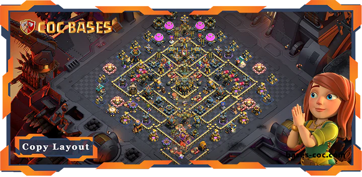 Top War Base TH17 with Link, Anti 2 Star Layout - Clash of Clans (106) [Updated]