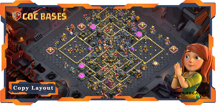 Top War Base TH17 with Link, Anti Air Electro Dragon, Defence Layout - Clash of Clans (113) [Updated]