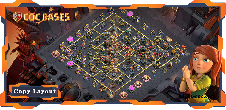 Top War Base TH17 with Link, Anti Air Electro Dragon, Defence Layout - Clash of Clans (81) [Updated]