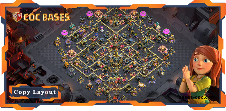 Top War Base TH17 with Link, Anti Air Electro Dragon, Defence Layout - Clash of Clans (87) [Updated]