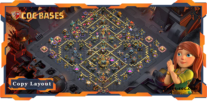 Top War Base TH17 with Link, Anti Everything Layout - Clash of Clans (154) [Updated]
