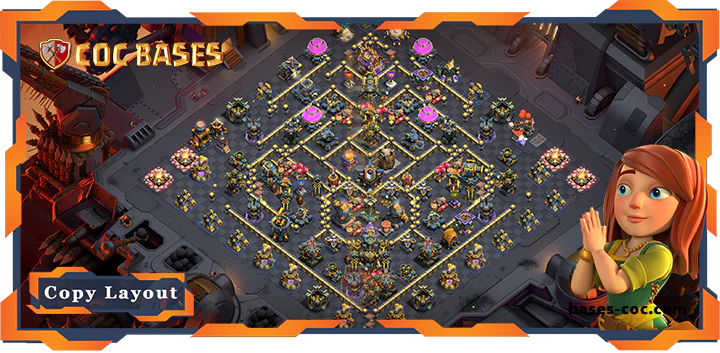 Top War Base TH17 with Link, Defence, Anti Everything Layout - Clash of Clans (90) [Updated]