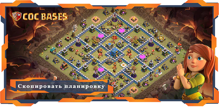 Топ Анти 3 Звездныи База TX12 с Ссылкa, ВоенныеКВЛ, Планировка Анти Все – Clash of Clans (148)