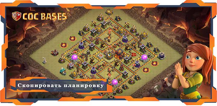 Топ военная база TX10 со ссылкa, Анти-Все, Анти 3 Звездныи - Clash Of Clans (79)