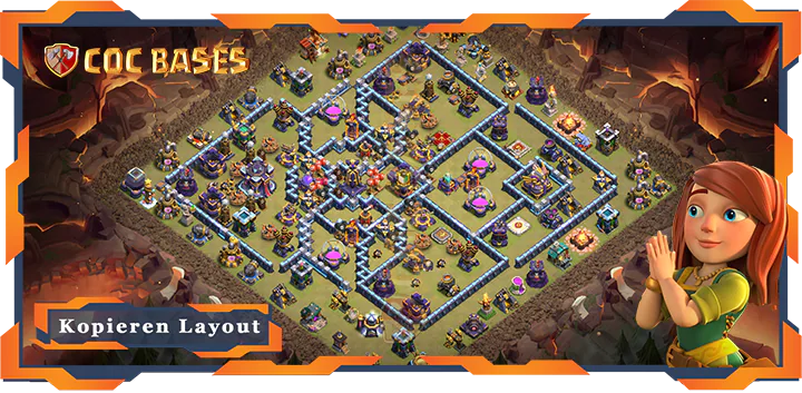 Beste Krieg Basis RH15 mit Link, Anti 3 Stern, Anti Alles, KriegCKL Layout - Clash of Clans (52)