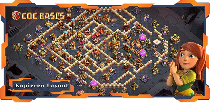 Beste Krieg Basis RH16 mit Link, Verteidigung, Krieg/CKL layout - Clash of Clans (48)
