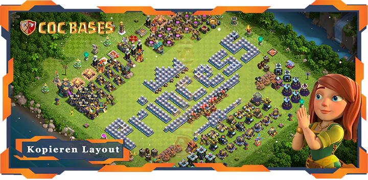 Beste Troll Spaß Basis RH14 mit Link, Spaß Layout - Clash of Clans (22)