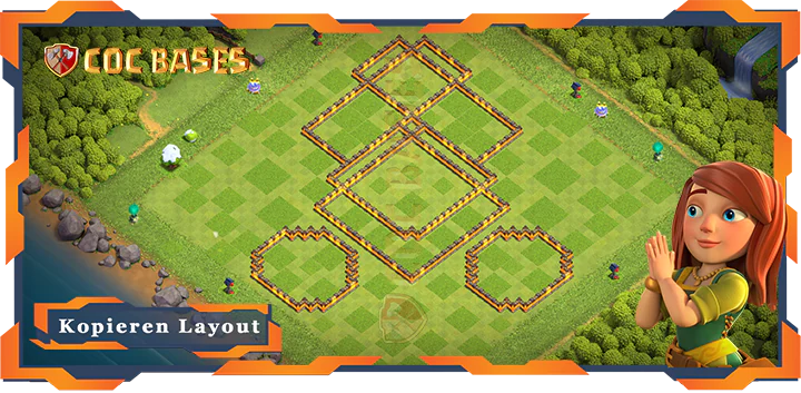 COC Basen Mauern Clash of Clans RH10 Anti 3 Sterne Basis