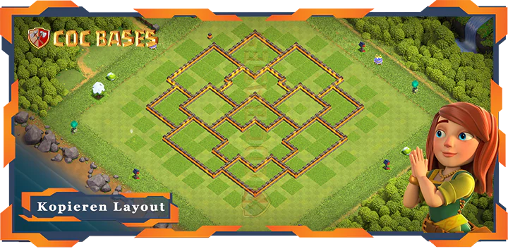 COC Basen Mauern Clash of Clans RH10 Anti LuftAnti ElektroAnti BallonAnti Drache Basis