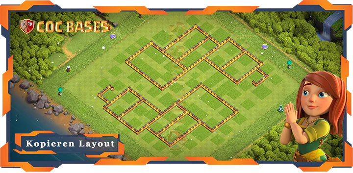 COC Basen Mauern Clash of Clans RH10 Hybrid Basis