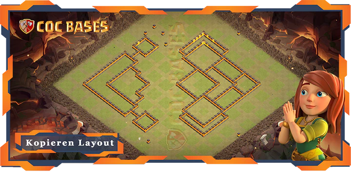 COC Basen Mauern Clash of Clans RH10 Krieg basis - CKL (Clankriegsliga) Basen