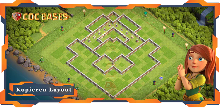 COC Basen Mauern Clash of Clans RH11 Anti 2 Stern Basis