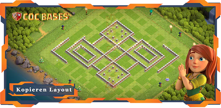 COC Basen Mauern Clash of Clans RH11 Anti LuftAnti ElektroAnti BallonAnti Drache Basis