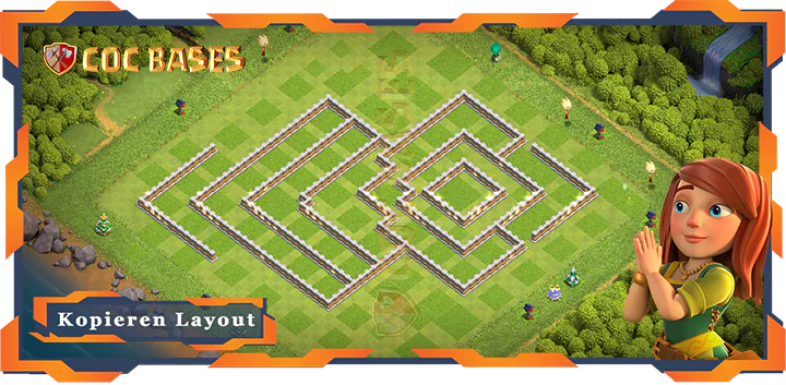 COC Basen Mauern Clash of Clans RH11 Anti Trophäe Basis