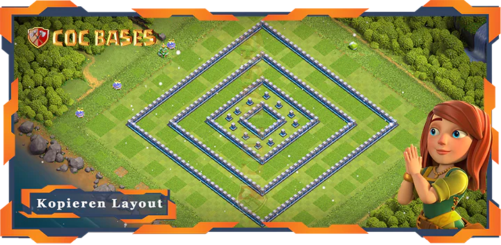 COC Basen Mauern Clash of Clans RH12 Hybrid Basis