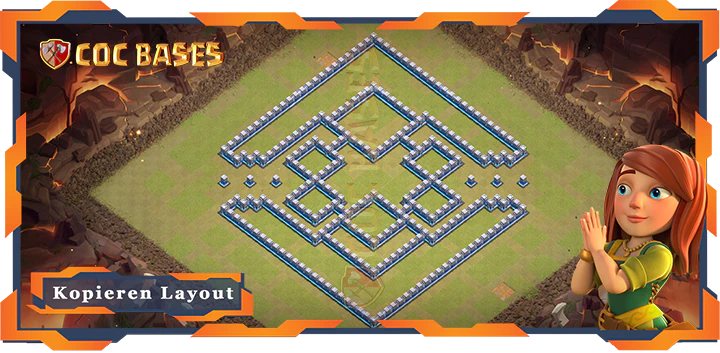 COC Basen Mauern Clash of Clans RH12 Krieg Basis - CKL (Clan Krieg Liga) Basen