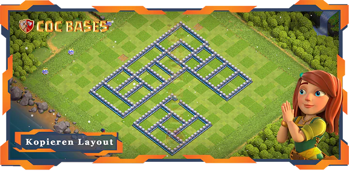 COC Basen Mauern Clash of Clans RH12 Trophäe Basis