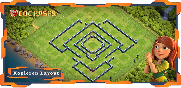 COC Basen Mauern Clash of Clans RH13 Anti 2 Stern Basis
