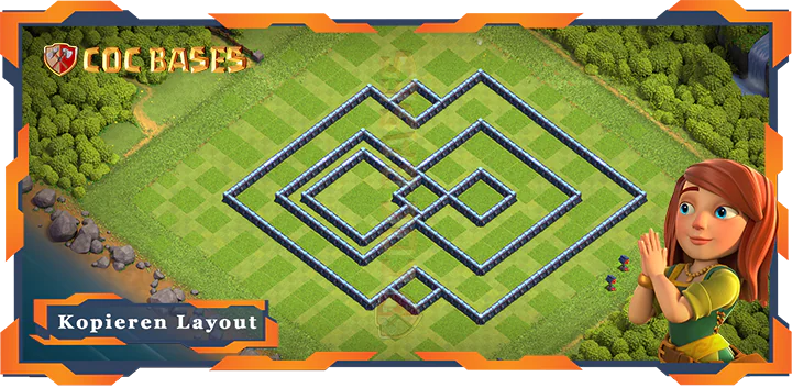 COC Basen Mauern Clash of Clans RH13 Anti 3 Stern Basis